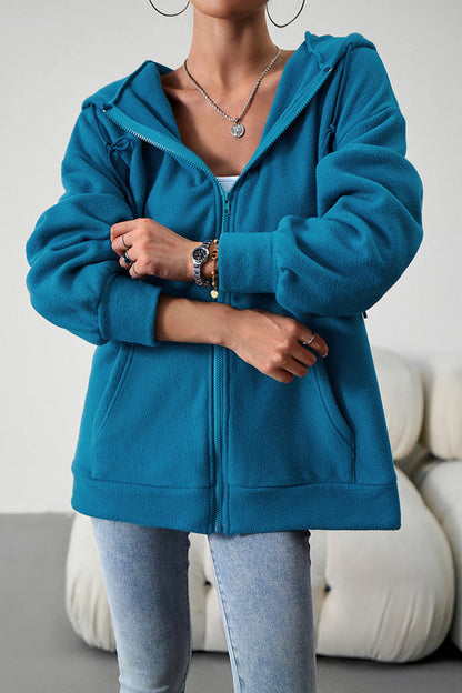 Chic und Stil | Casual pullover cardigan with hood