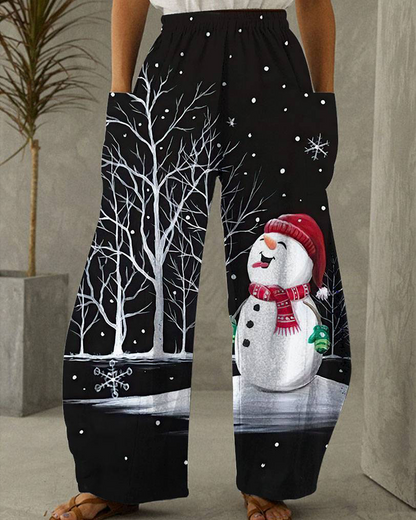 Chic und Stil | Christmas Print Leisure Pants