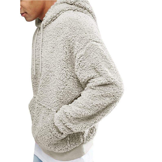 Hommes pull à capuche douillet en doux polaire Chic und Stil