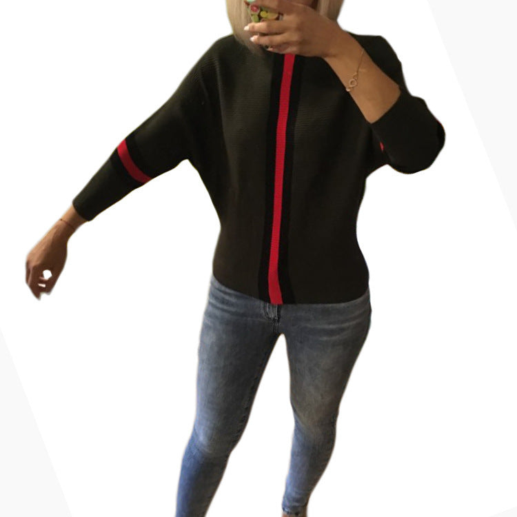 Pull en maille décontracté pour femmes avec motif rayé sportif Chic und Stil