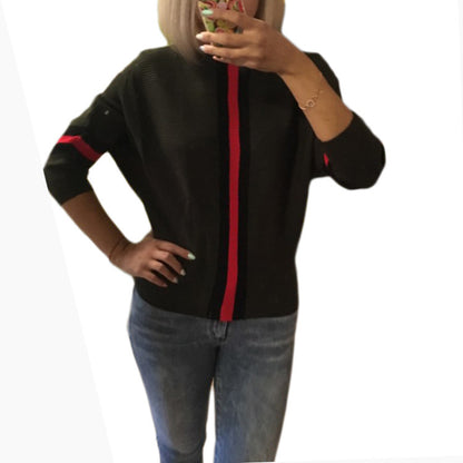 Pull en maille décontracté pour femmes avec motif rayé sportif Chic und Stil