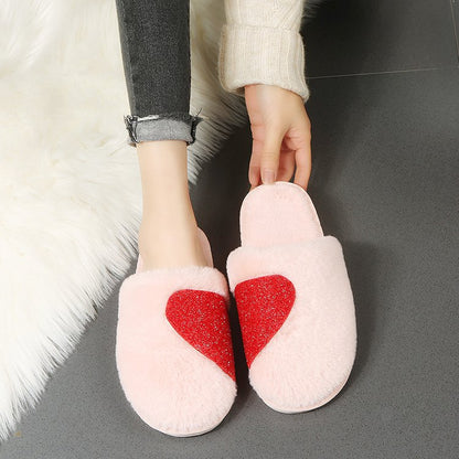Women Soft Slippers with Sparkling Heart Design Chic and Style