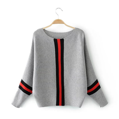 Pull en maille décontracté pour femmes avec motif rayé sportif Chic und Stil