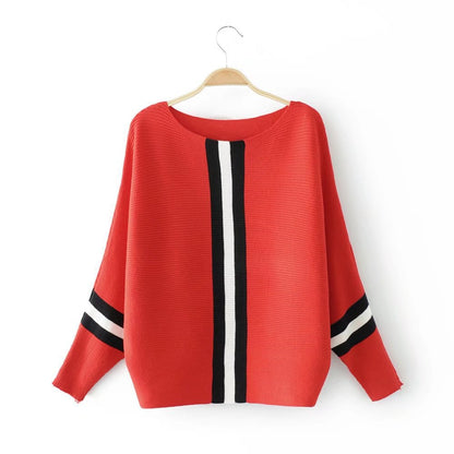 Pull en maille décontracté pour femmes avec motif rayé sportif Chic und Stil