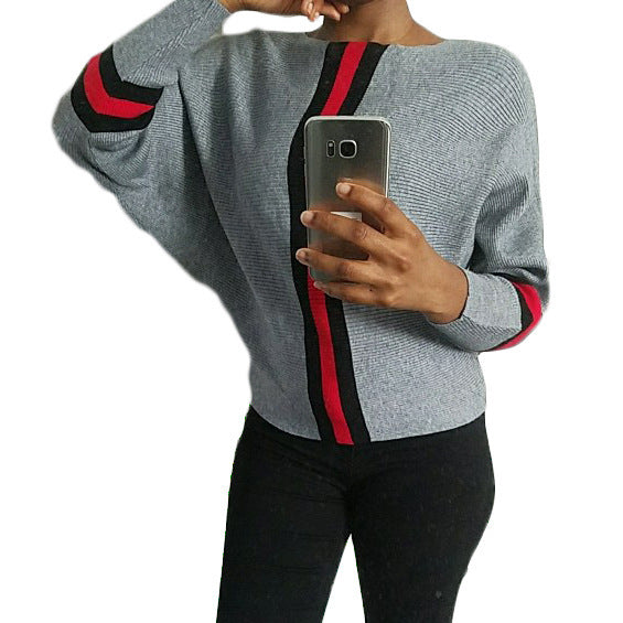 Pull en maille décontracté pour femmes avec motif rayé sportif Chic und Stil