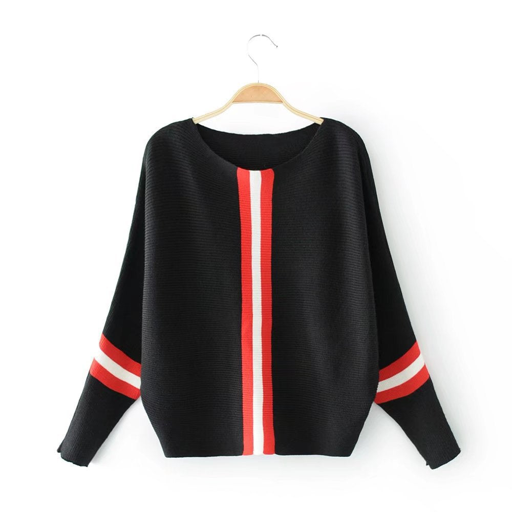 Pull en maille décontracté pour femmes avec motif rayé sportif Chic und Stil