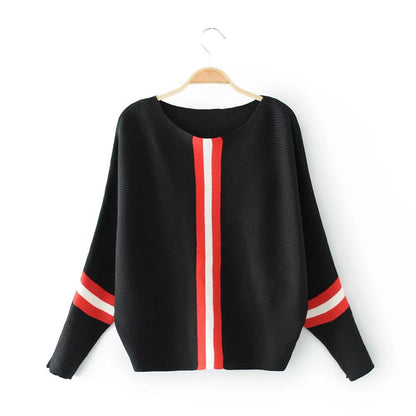 Pull en maille décontracté pour femmes avec motif rayé sportif Chic und Stil