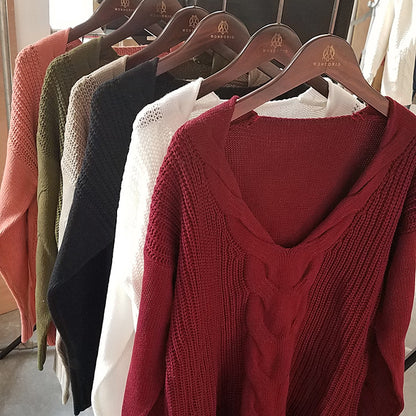 Pull en tricot tendance pour femmes avec coupe asymétrique et épaules dénudées Chic und Stil
