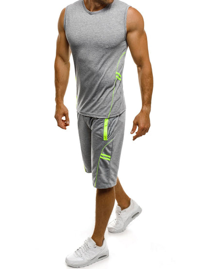 Ensemble de débardeur et de shorts sport pour hommes avec accents réfléchissants Chic und Stil