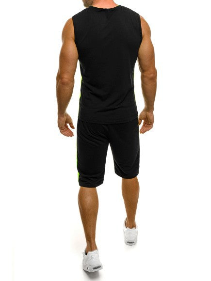 Ensemble de débardeur et de shorts sport pour hommes avec accents réfléchissants Chic und Stil