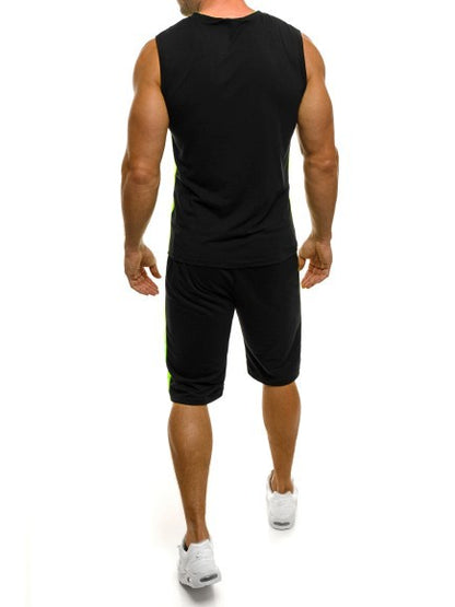 Ensemble de débardeur et de shorts sport pour hommes avec accents réfléchissants Chic und Stil