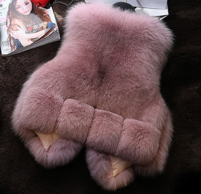 Dames élégante gilet en fourrure Chic und Stil