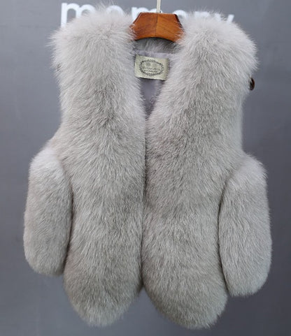 Dames élégante gilet en fourrure Chic und Stil