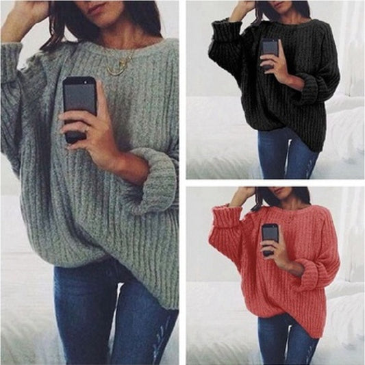 Femme pull en grosse maille avec coupe oversized et motif texturé Chic und Stil