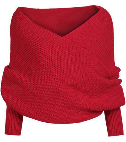 Soft knitted scarf for women with trendy knot design Chic and Style