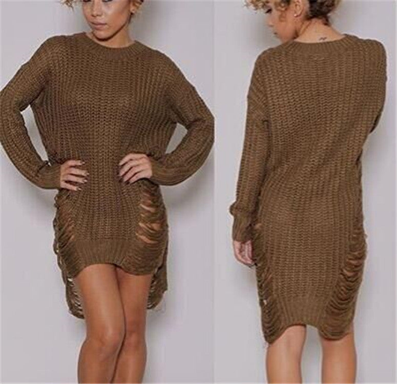 Robe tricot pour femmes avec découpes latérales et design décontracté Chic und Stil
