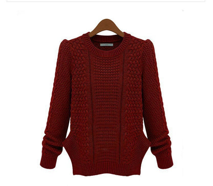 Pull en tricot pour femmes avec surface structurée et poches latérales Chic und Stil
