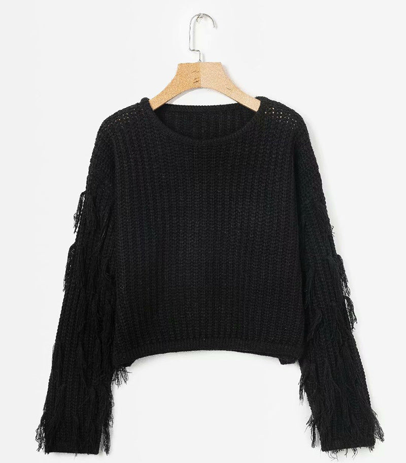 Pull femme avec détails à franges Chic und Stil