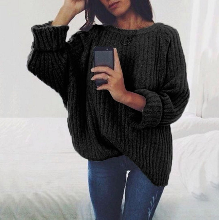 Femme pull en grosse maille avec coupe oversized et motif texturé Chic und Stil