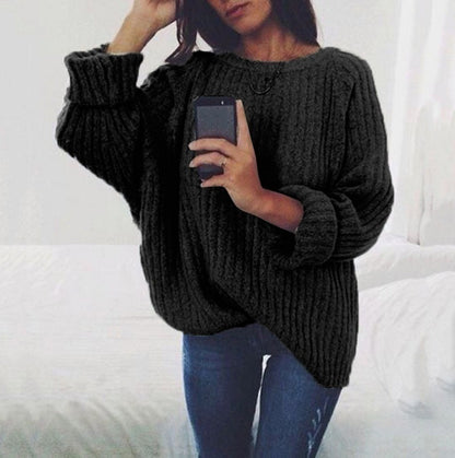Femme pull en grosse maille avec coupe oversized et motif texturé Chic und Stil