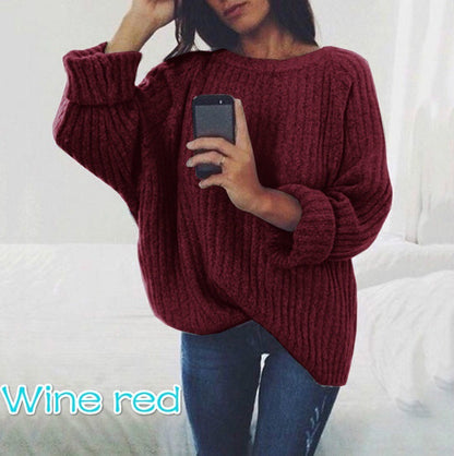 Femme pull en grosse maille avec coupe oversized et motif texturé Chic und Stil