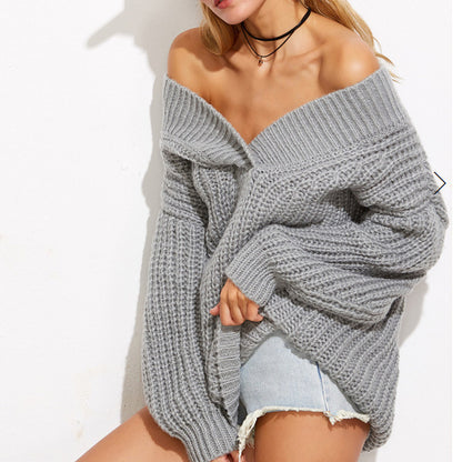 Pull en grosse maille pour femmes avec coupe ouverte et manches stylées Chic und Stil