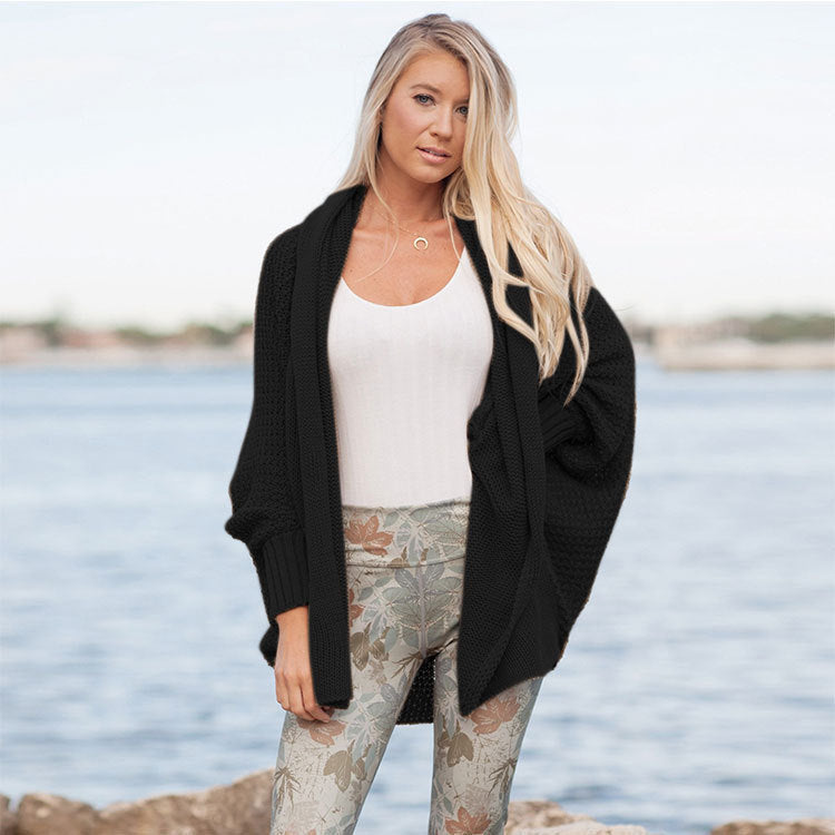 Cardigan oversize pour femmes en tricot avec structure côtelée et coupe décontractée Chic und Stil