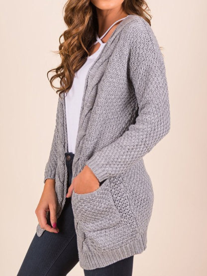 Dames Cardigan en tricot léger avec poches ouvertes et coupe décontractée Chic und Stil