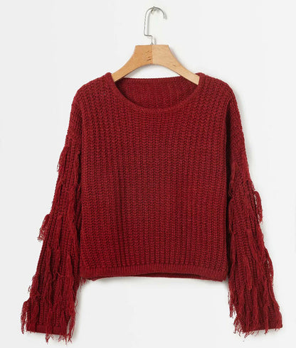 Pull femme avec détails à franges Chic und Stil