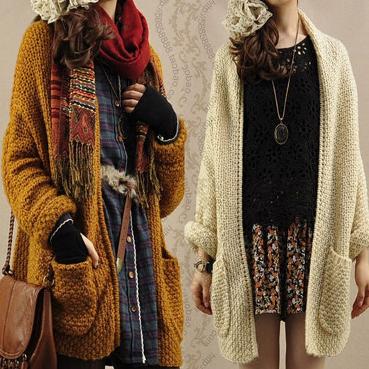 Dames Grand cardigan en tricot avec coupe décontractée et poches pratiques Chic und Stil