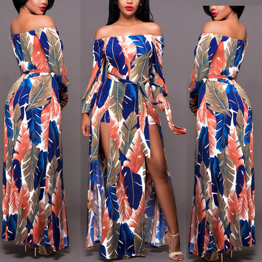 Robe maxi pour dames au look tropical tendance Chic und Still