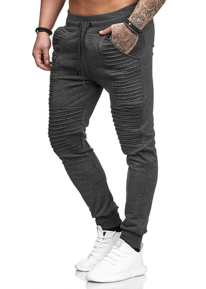 Pantalon de jogging décontracté pour hommes avec inserts structurés et taille élastique Chic und Stil