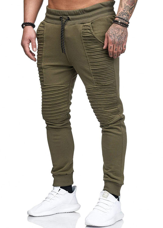 Pantalon de jogging décontracté pour hommes avec inserts structurés et taille élastique Chic und Stil