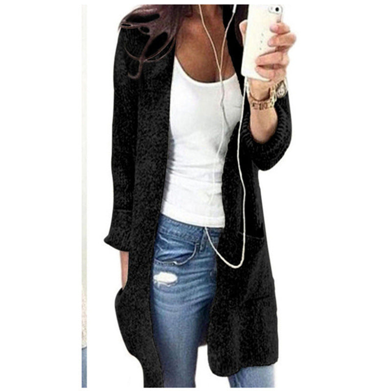 Cardigan en tricot pour femmes avec poches profondes et coupe décontractée Chic und Stil