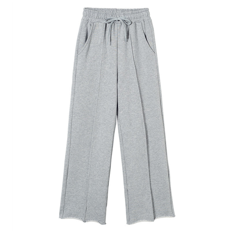 Ensemble de vêtements de détente décontracté pour femmes avec hoodie zippé court et pantalon large Chic & Stil