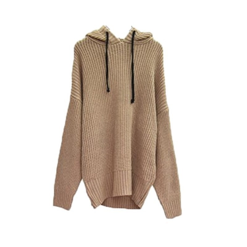 Pull-over en grosse maille pour femmes avec capuche et coupe ample Chic und Stil