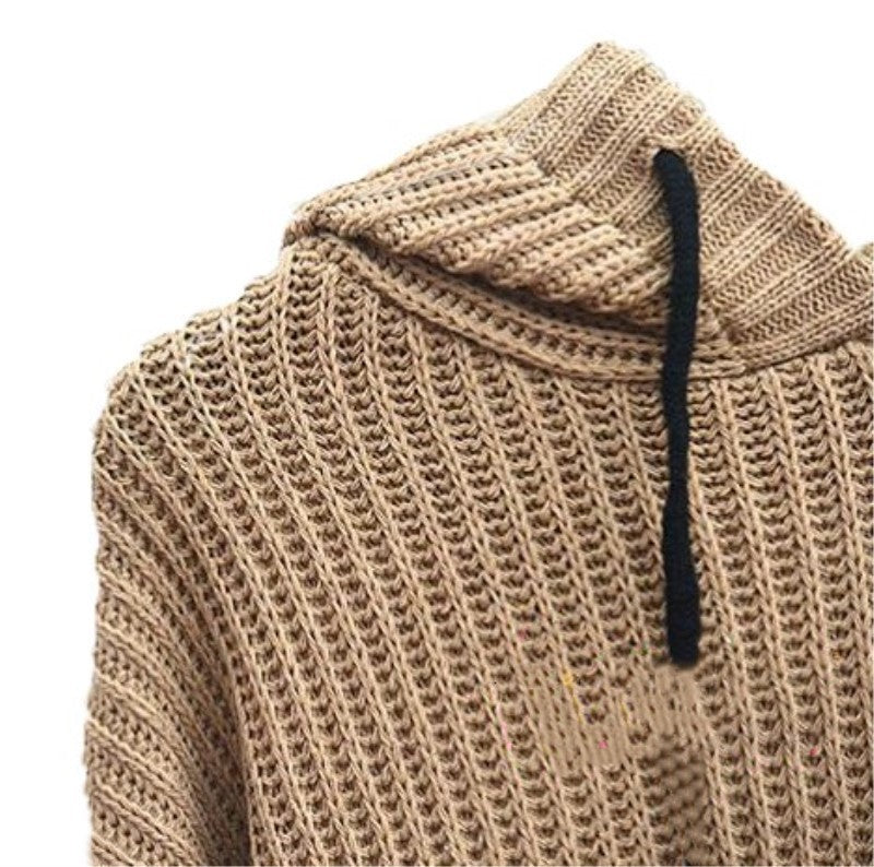 Pull-over en grosse maille pour femmes avec capuche et coupe ample Chic und Stil