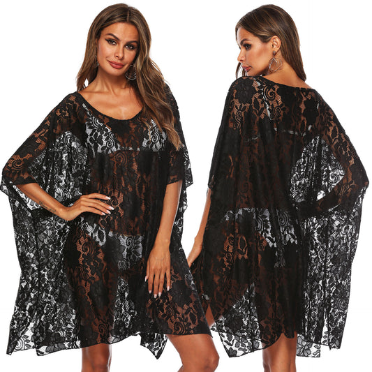Robe de plage en dentelle transparente pour femmes Chic und Stil