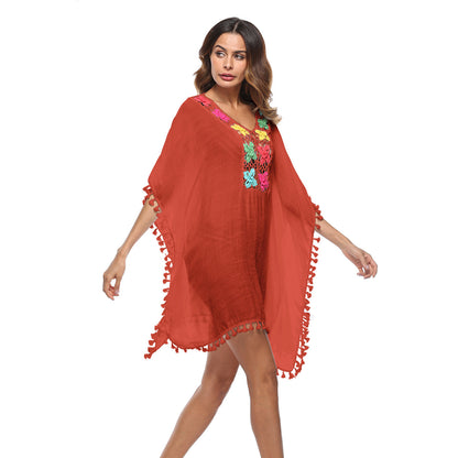 Ladies Embroidered Beach Kaftan Chic and Style