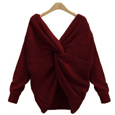 Pull en tricot décontracté pour femmes avec un détail de dos plongeant et une coupe oversize Chic und Stil