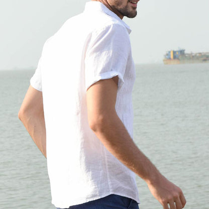 Chemise légère en lin à manches courtes pour hommes Chic und Stil