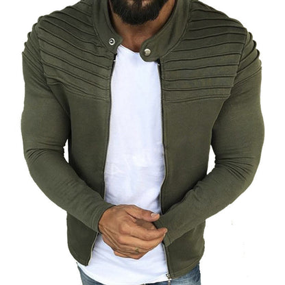 Veste zippée décontractée pour hommes avec haut structuré et accents modernes Chic und Stil