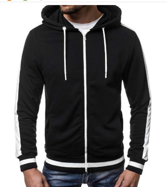 Veste à capuche sportive pour hommes avec bandes contrastantes Chic und Stil