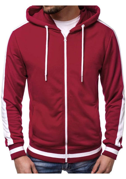 Veste à capuche sportive pour hommes avec bandes contrastantes Chic und Stil