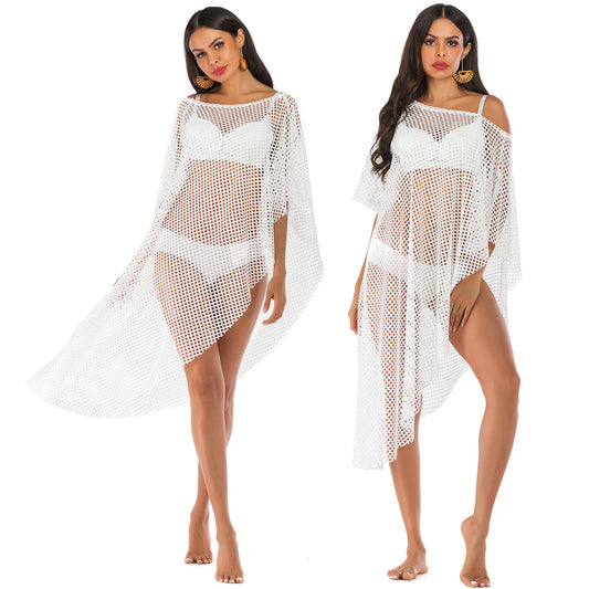 Dames Élégant Transparent Mesh Baignade Kaftan Chic und Stil