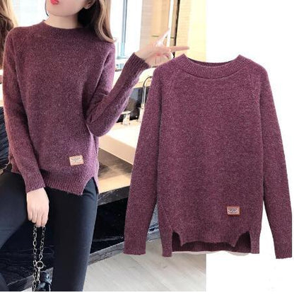 Elegant knitted pullover for women with textured fabric Chic and Style