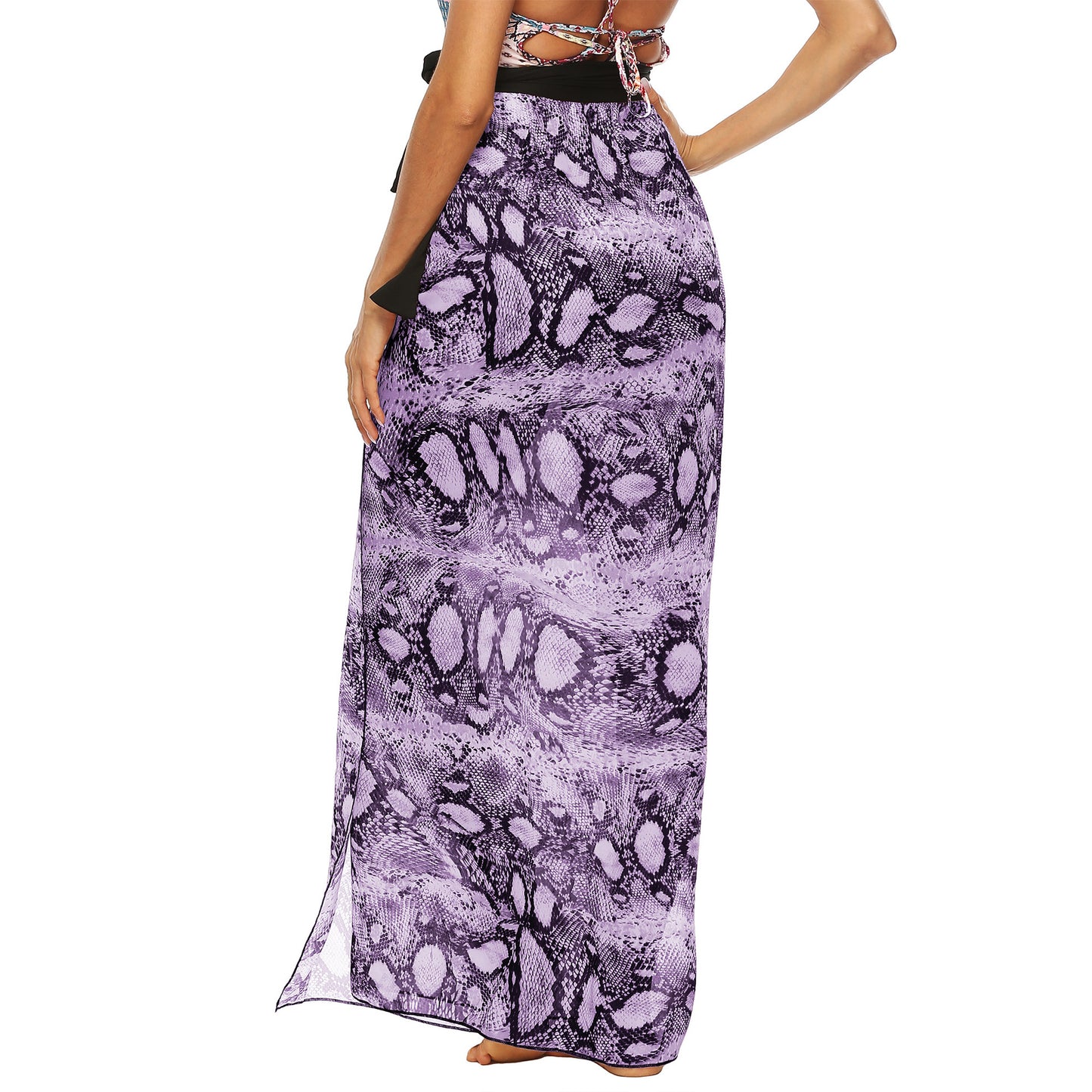Dames Élégant Maxi Plage Sarong Enroulé Chic und Stil