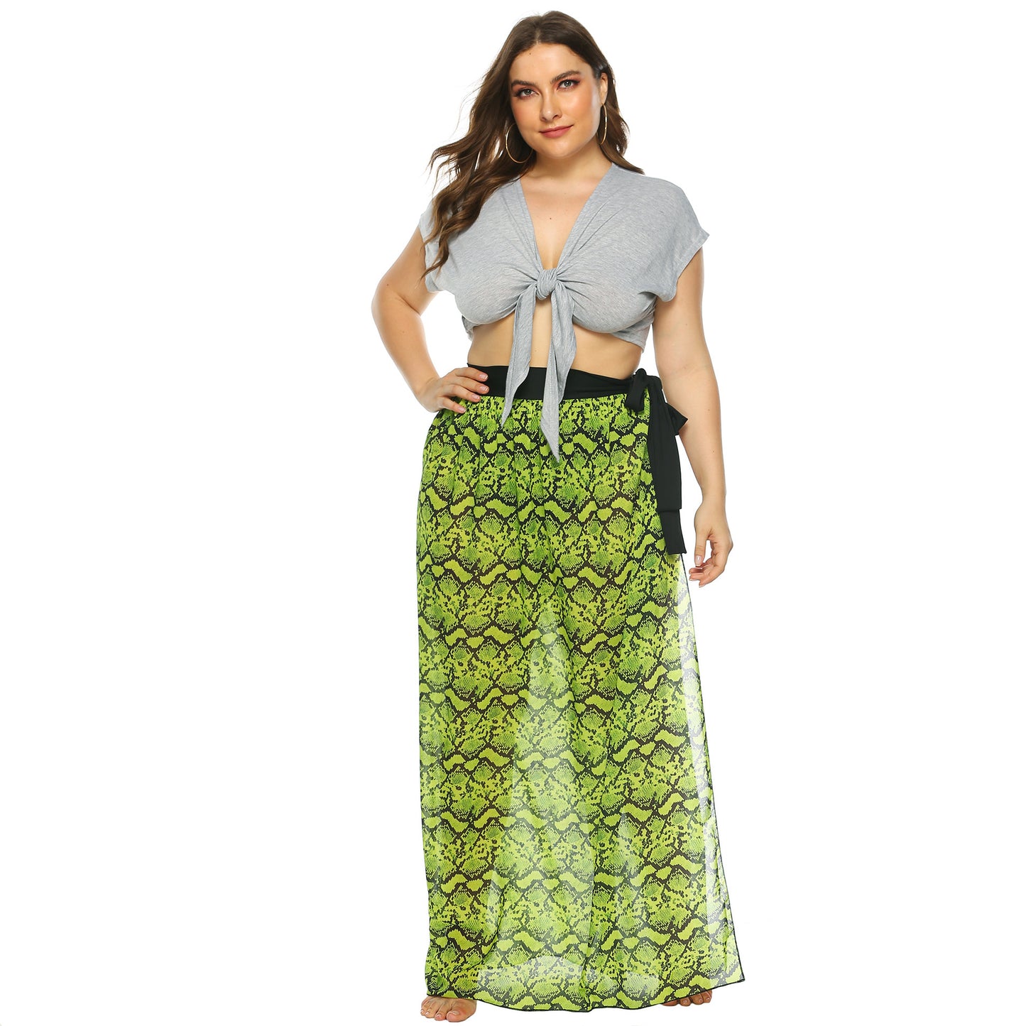 Dames Élégant Maxi Plage Sarong Enroulé Chic und Stil