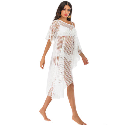 Dames Élégant Transparent Mesh Baignade Kaftan Chic und Stil