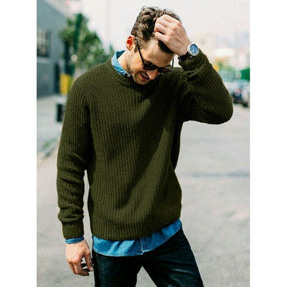 Knitted sweater for men with round neck Chic and Style